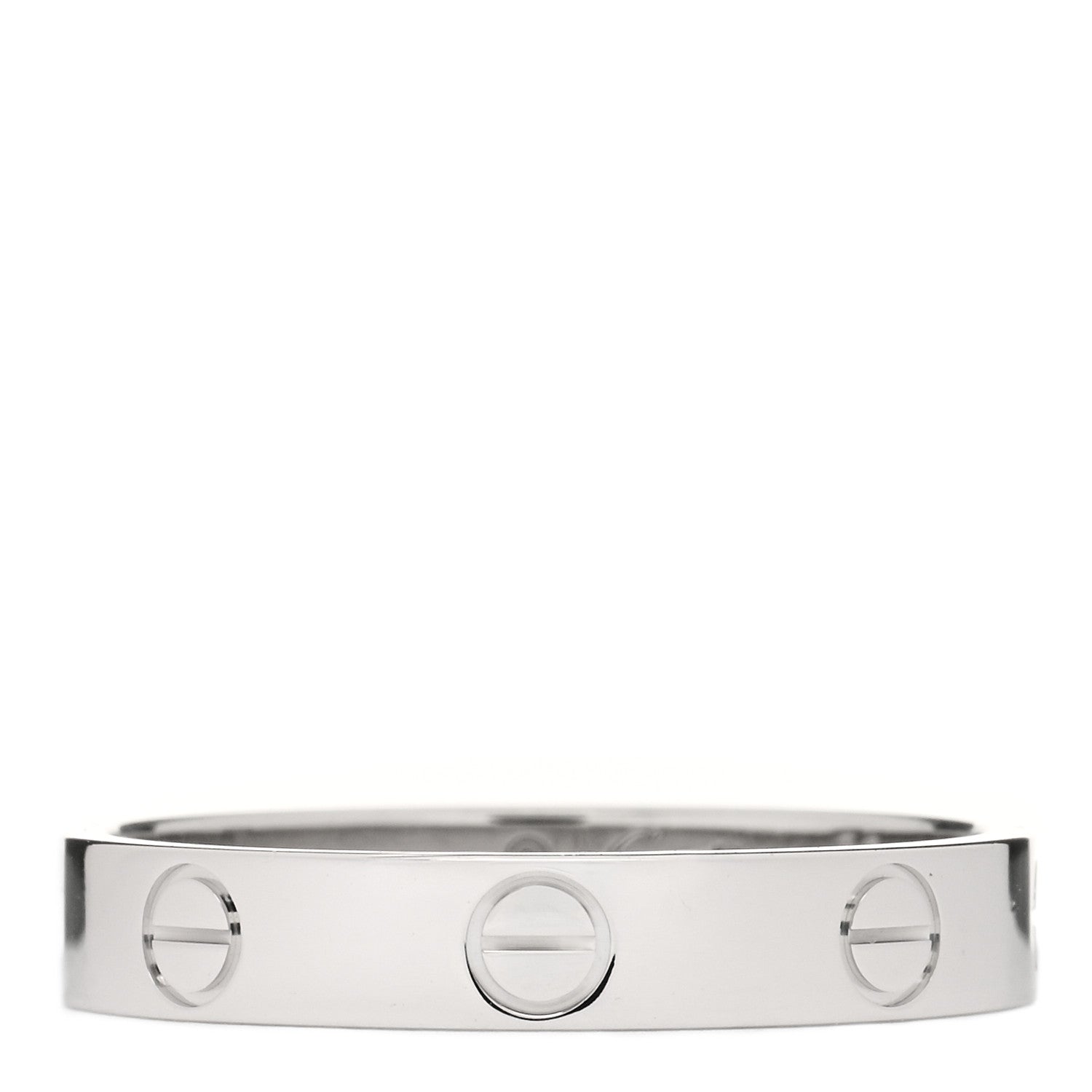 Cartier 18K White Gold 3.5mm LOVE Wedding Band Ring 56 7.5 1 of 3
