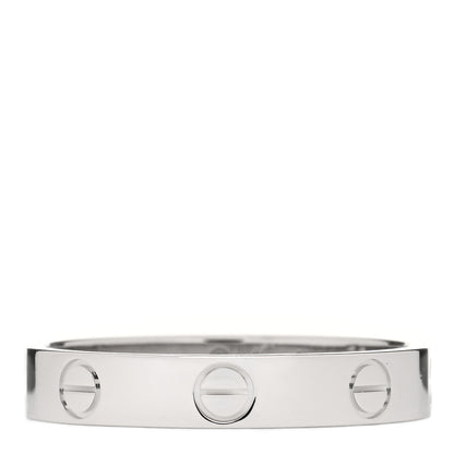 Cartier 18K White Gold 3.5mm LOVE Wedding Band Ring 56 7.5 1 of 3