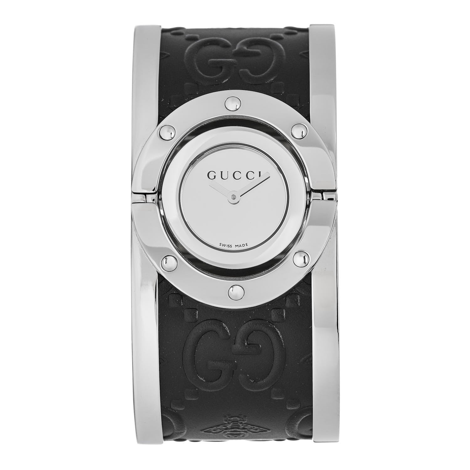 Gucci Stainless Steel Calfskin 33mm Twirl Quartz Watch 1 of 4