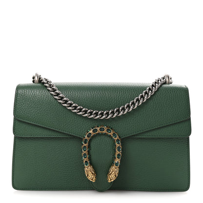 Gucci Pebbled Calfskin Small Dionysus Shoulder Bag Emerald 1 of 13