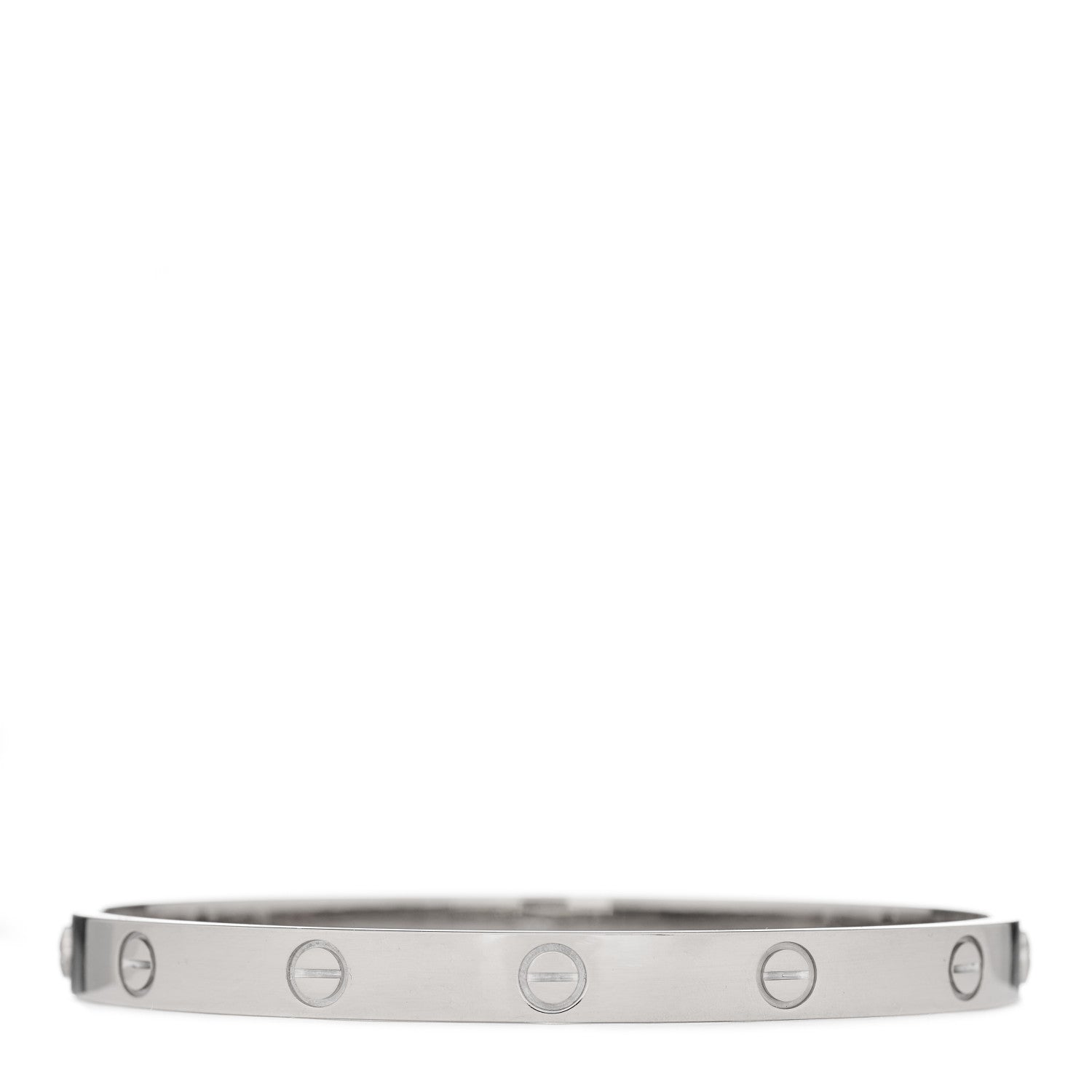 Cartier 18K White Gold LOVE Bracelet 19 1 of 4