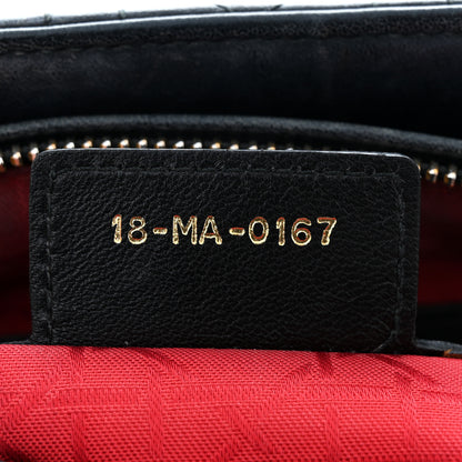 Christian Dior Lambskin Cannage Medium Lady Dior Black 7 of 15