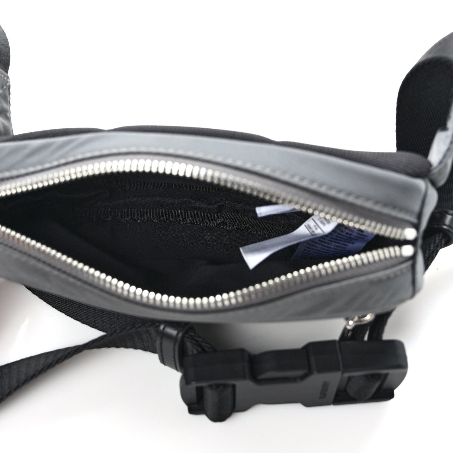 Burberry Econyl Logo Print Small Cannon Bum Bag Charcoal Grey 5 of 11