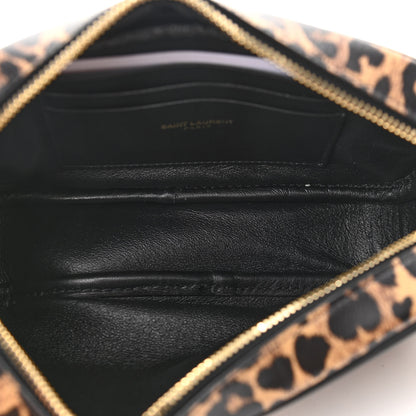 Saint Laurent Calfskin Heart Leopard Print Monogram Mini Lou Camera Bag Toffee 4 of 9