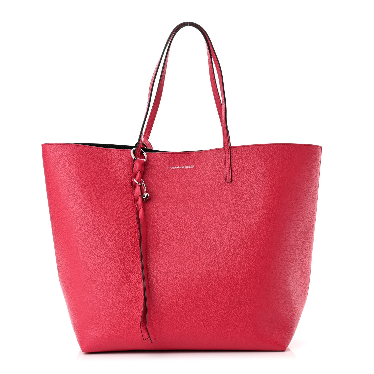 Alexander McQueen Grained Calfskin Skull Open Shopper Tote Pink 2 of 10