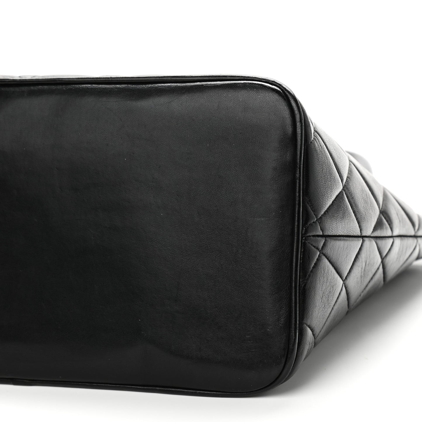 Lambskin Quilted Medallion Tote Black