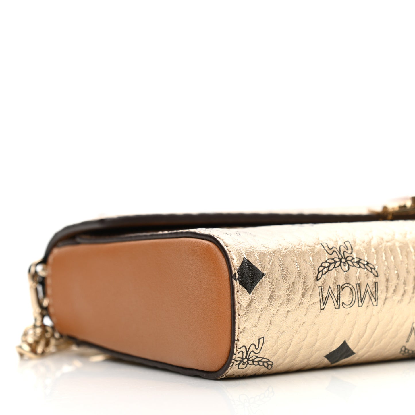 Metallic Visetos Medium Millie Crossbody Bag Berlin Gold