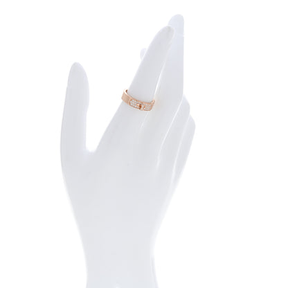 Hermes 18K Rose Gold Diamond Pave Kelly Ring 53 6.5 2 of 5