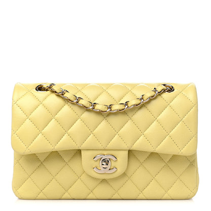 Chanel Caviar Quilted Small Double Flap Yellow 1 of 9
