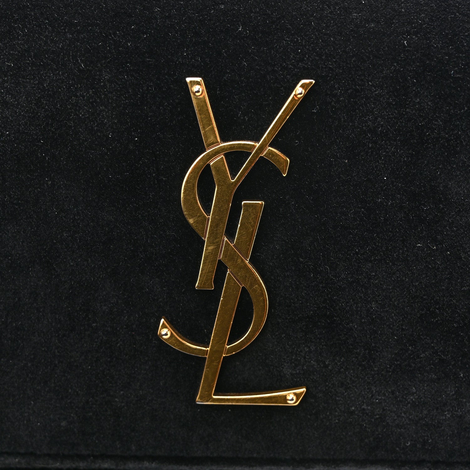 Saint Laurent Velvet Small Monogram Sunset Black 12 of 12