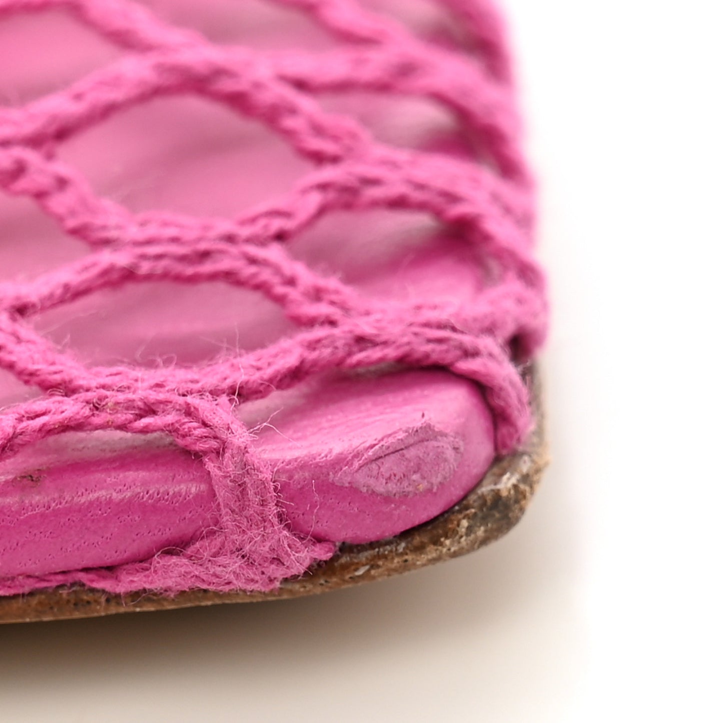 Mesh Nappa Stretch Ankle Tie 90mm Sandals 35 Hollyhock