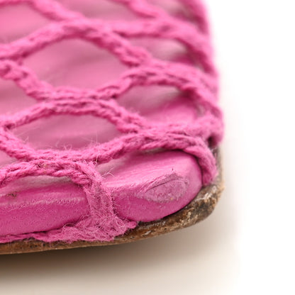 Bottega Veneta Mesh Nappa Stretch Ankle Tie 90mm Sandals 35 Hollyhock 10 of 10