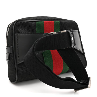 Gucci Canvas Web Slim Belt Bag Black 3 of 10