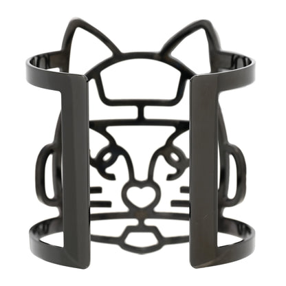 Chanel Strass Crystal CC Emoji Robot Cat Cuff Blue 3 of 4
