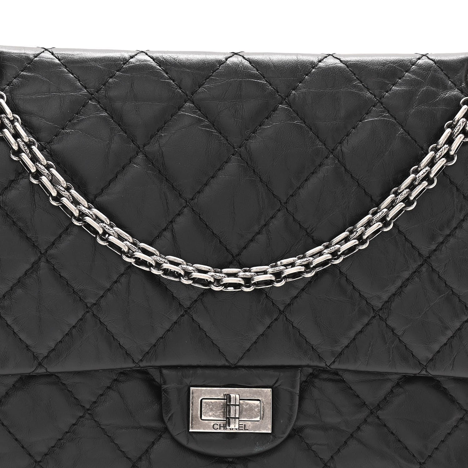 Chanel Aged Calfskin Quilted 2.55 Reissue 226 Flap Black 8 of 11