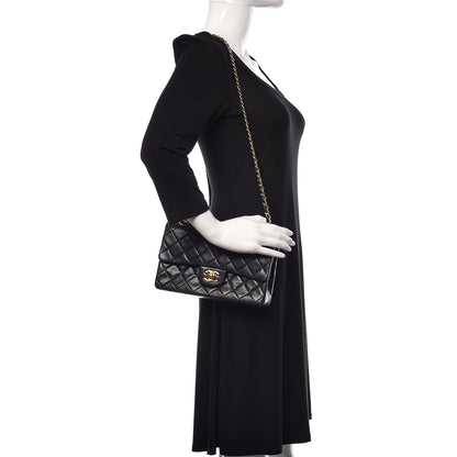 Chanel Lambskin Quilted Small Double Flap Black 2 of 12