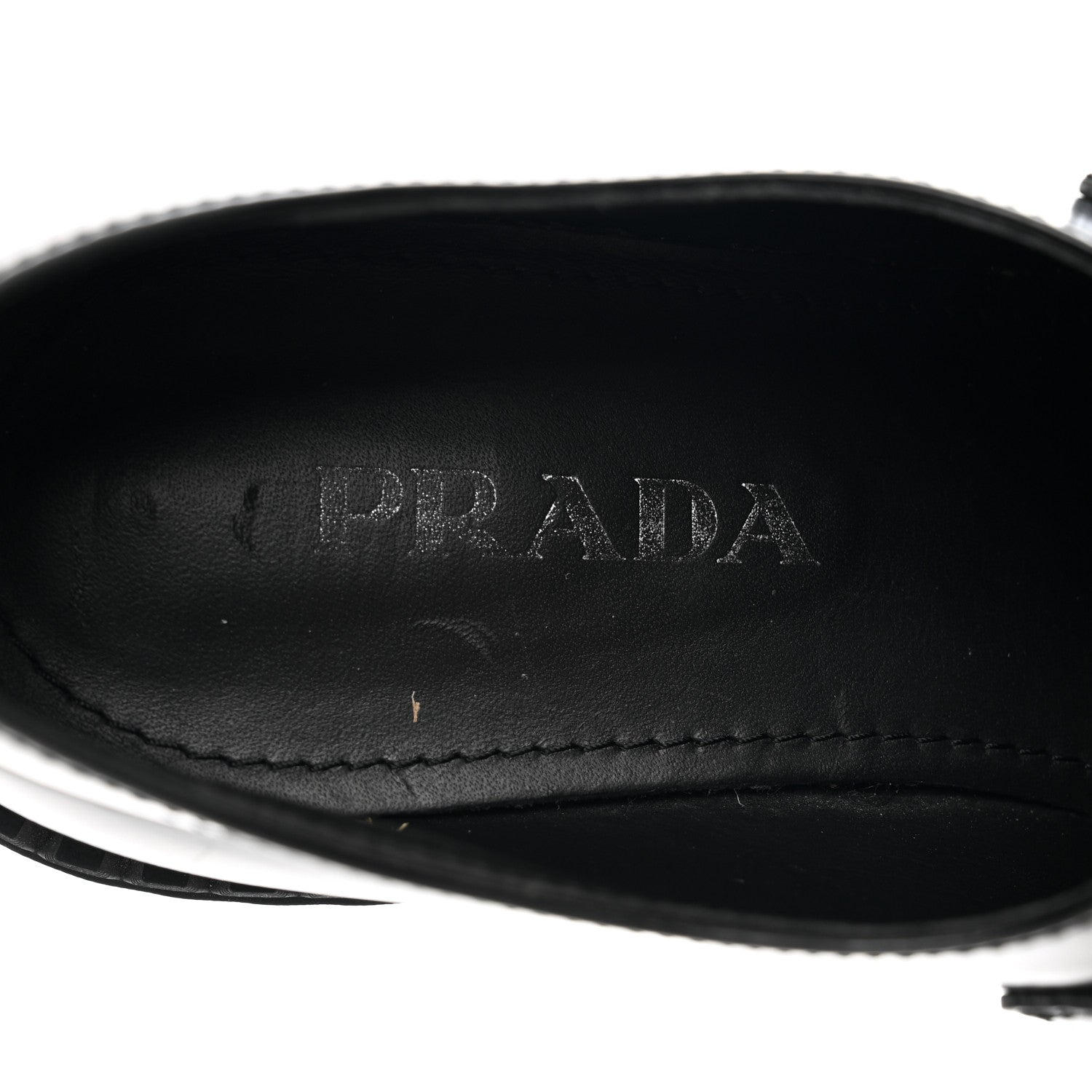 Prada Spazzolato Metal Triangle Logo 50mm Loafers 40.5 Black 7 of 9