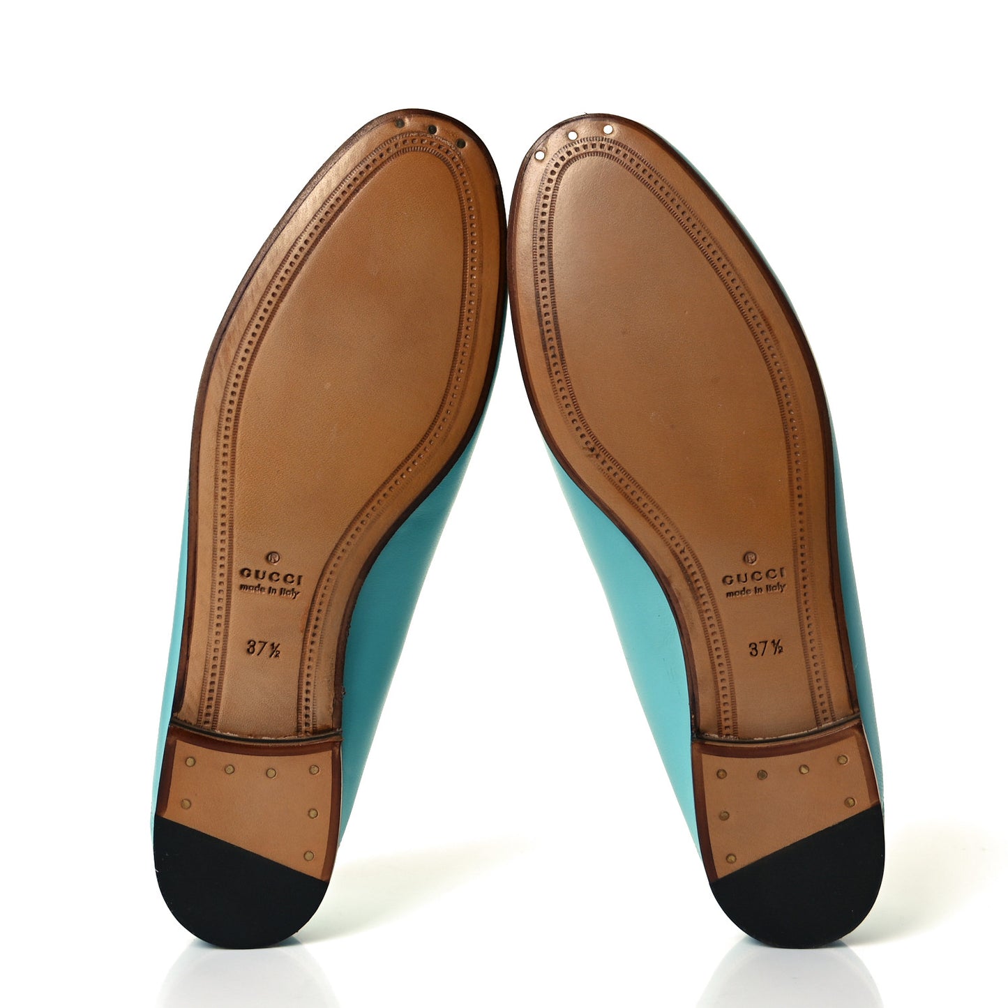 Lambskin Womens Brixton Horsebit Loafers 37.5 New Acquamarine