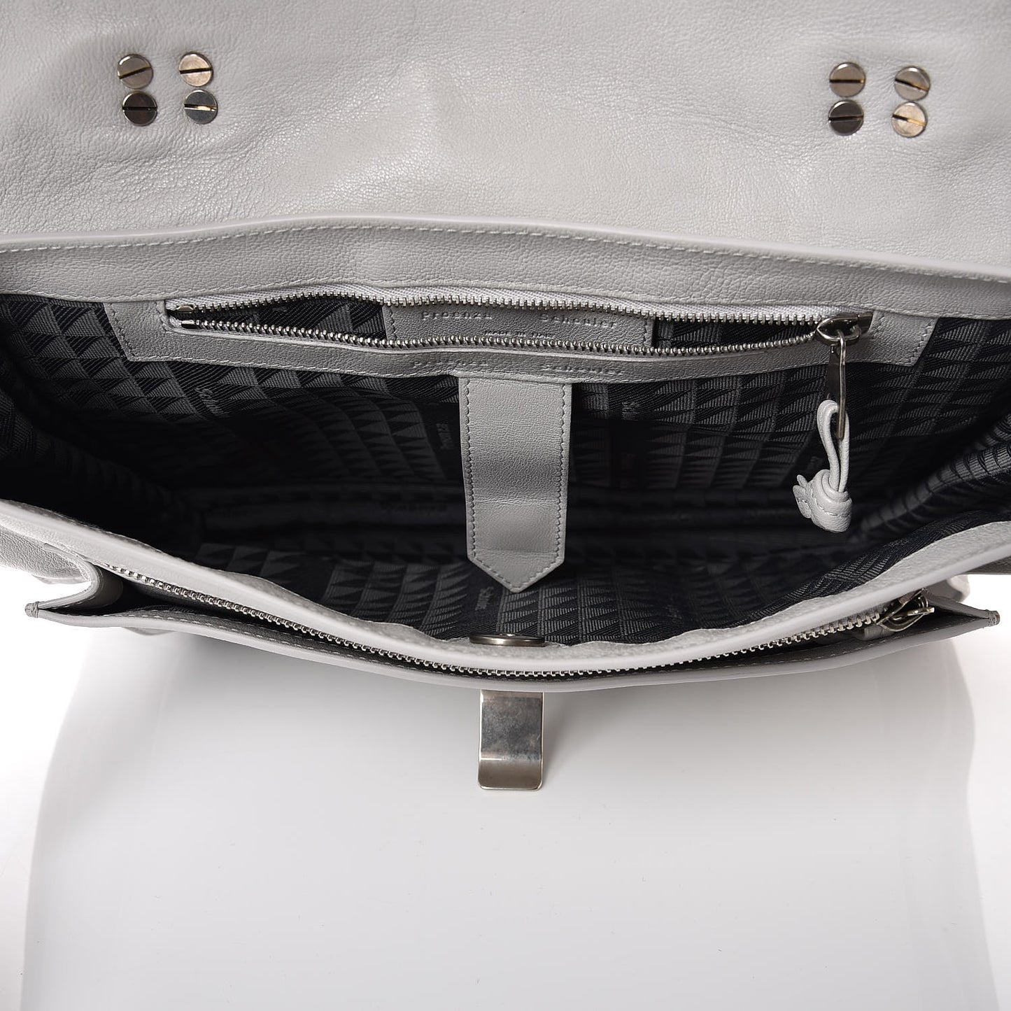 Lambskin Medium PS1 Satchel Pale Steel