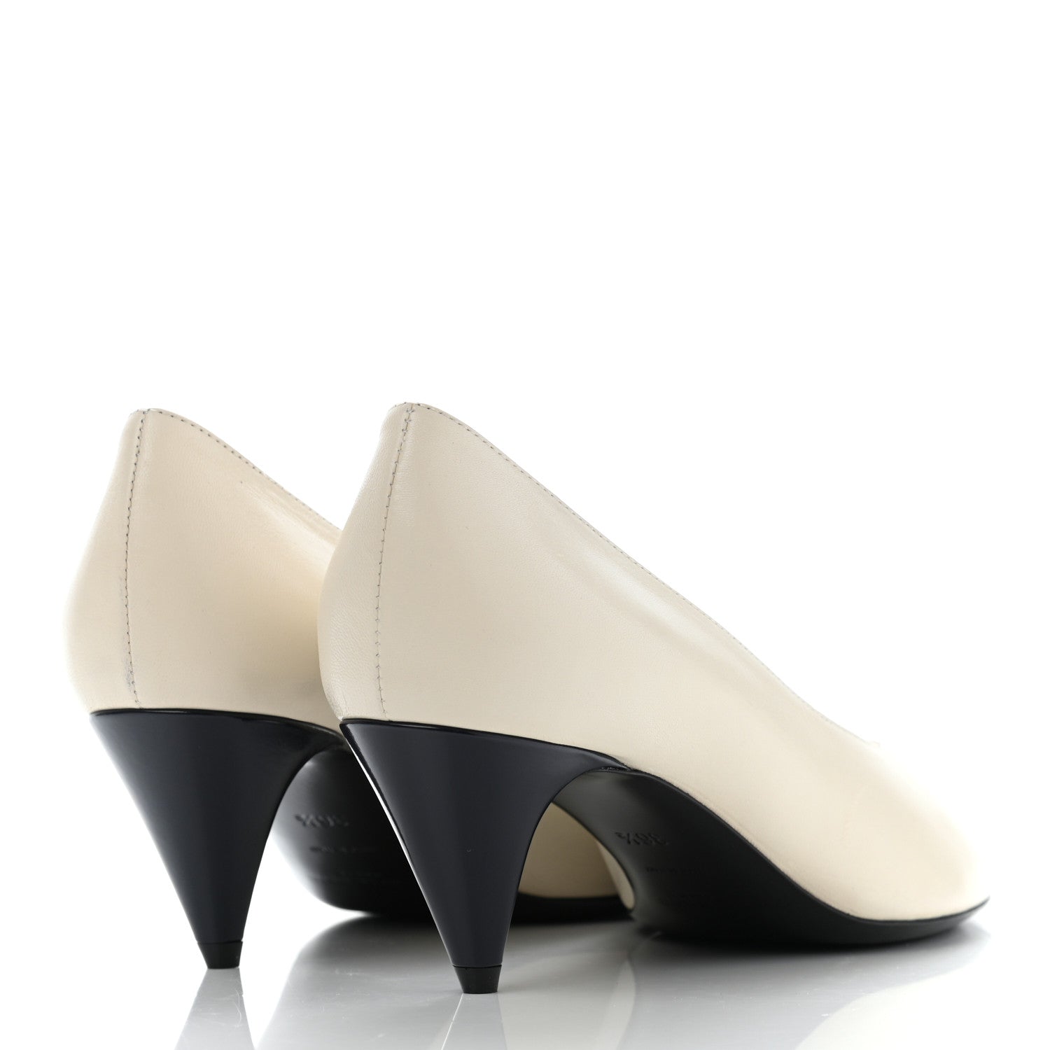 Saint Laurent Calfskin Lola Pumps 36.5 Pearl Navy 4 of 9