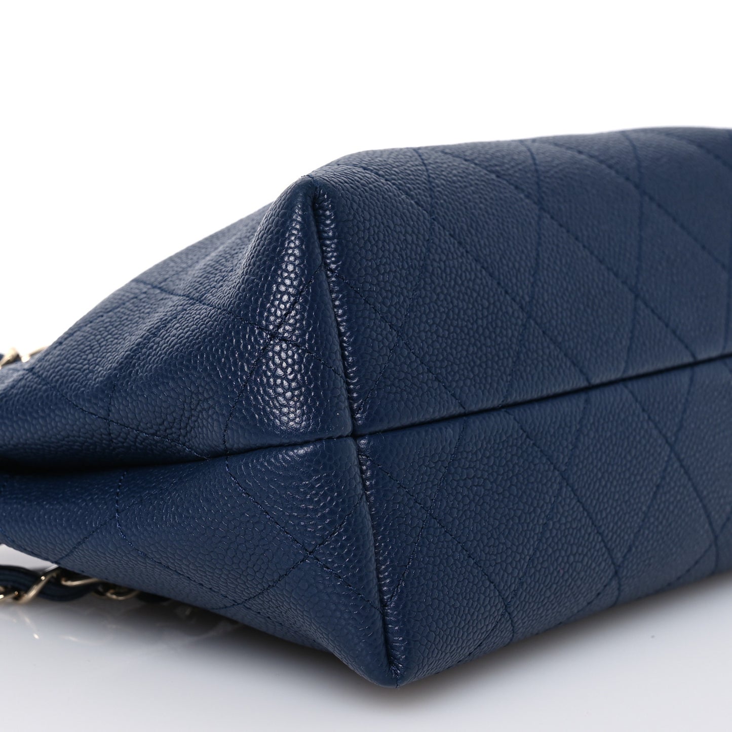 Caviar Quilted Small City Walk Hobo Navy Blue