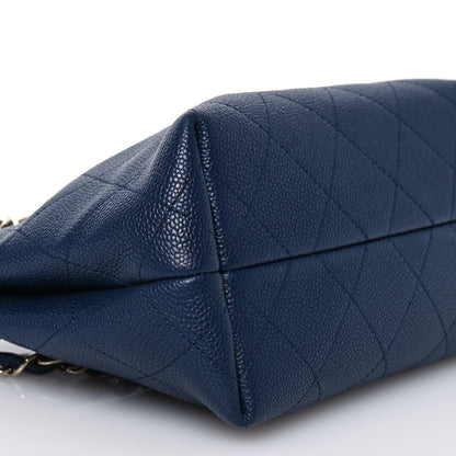 Chanel Caviar Quilted Small City Walk Hobo Navy Blue 9 of 10
