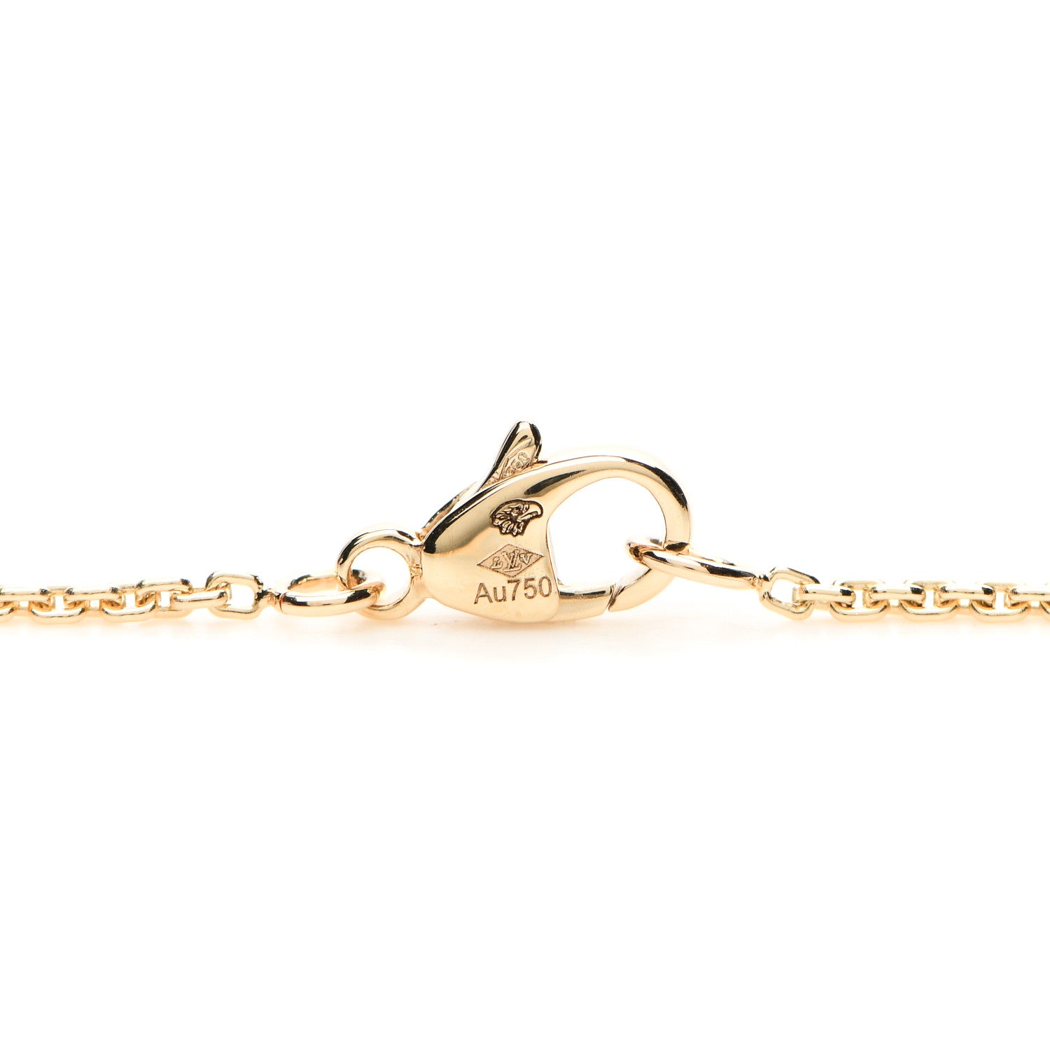 Louis Vuitton 18K Yellow Gold Diamond Idylle Blossom LV Pendant Necklace 5 of 7