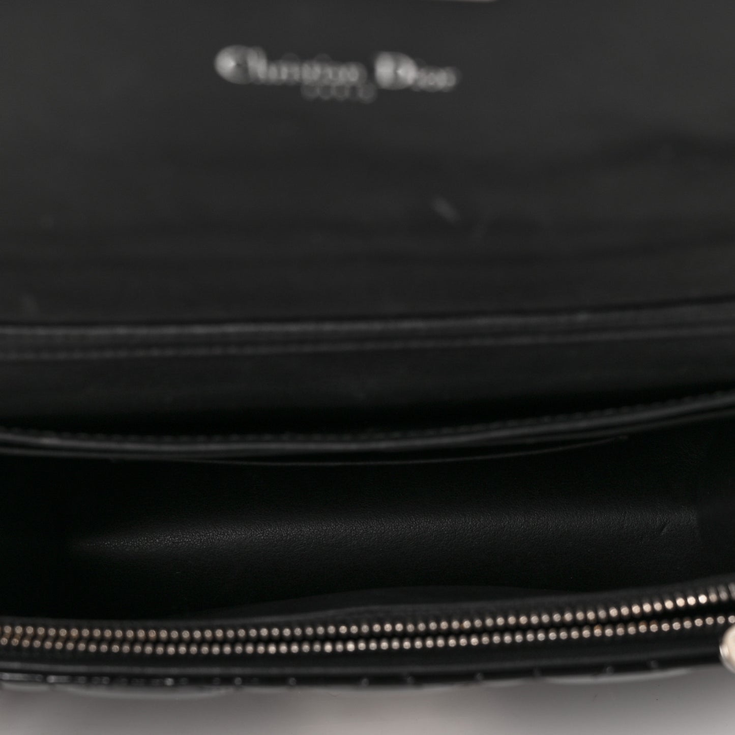 Patent Cannage Miss Dior Promenade Pouch Black