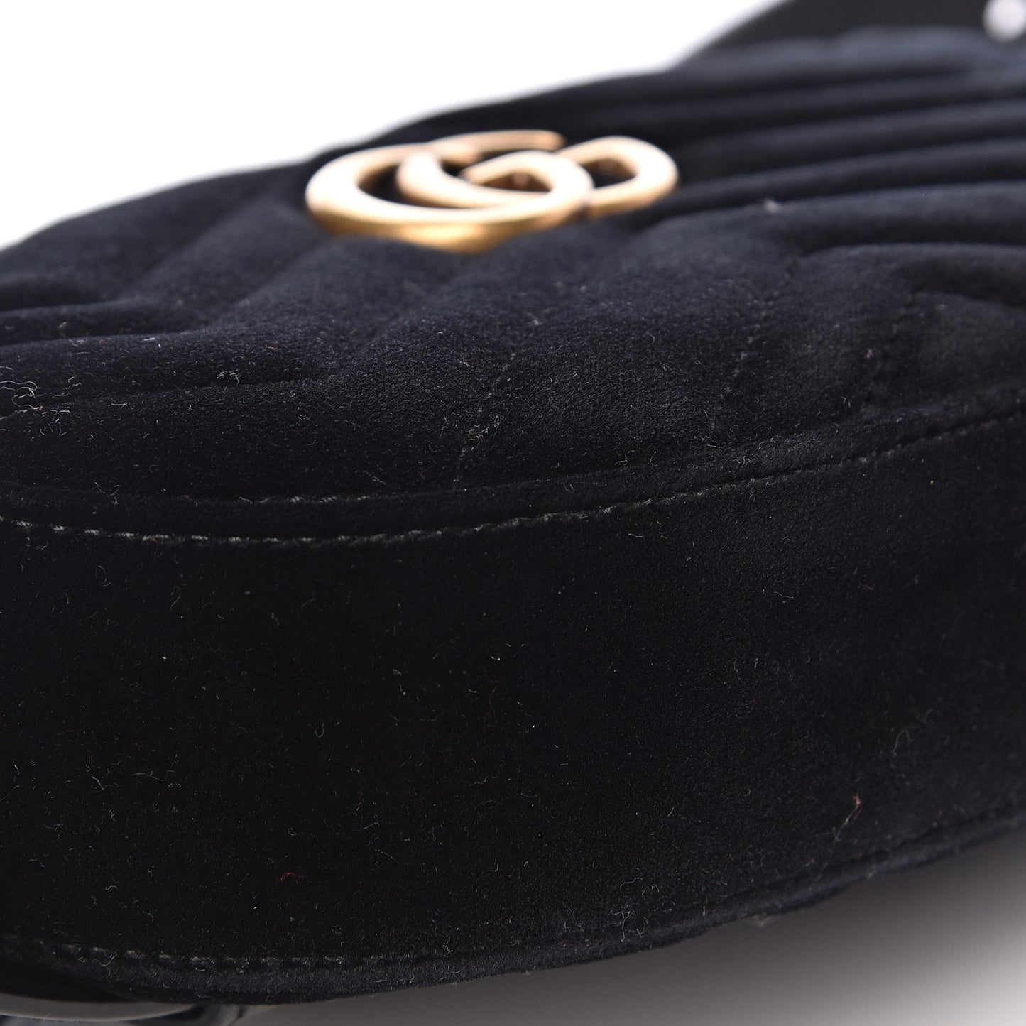 Velvet Matelasse GG Marmont Belt Bag 85 34 Black