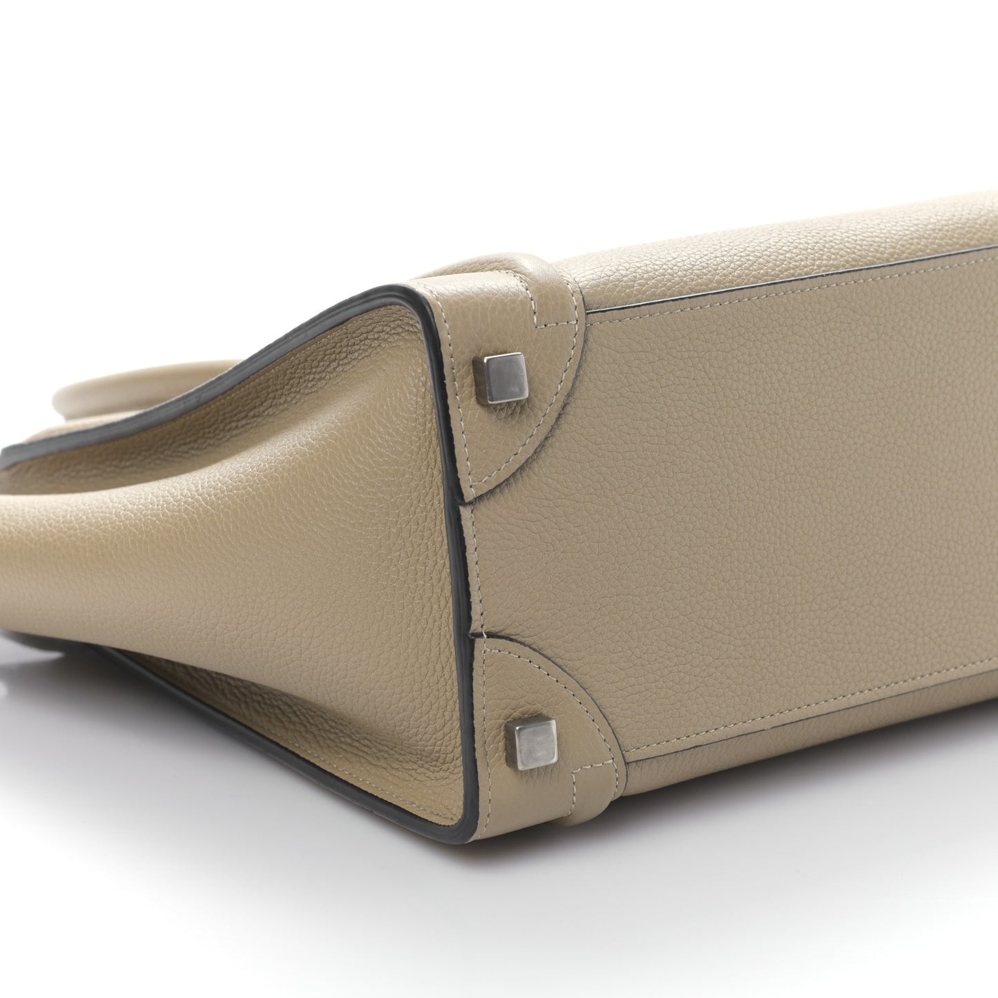 Drummed Calfskin Micro Luggage Dune