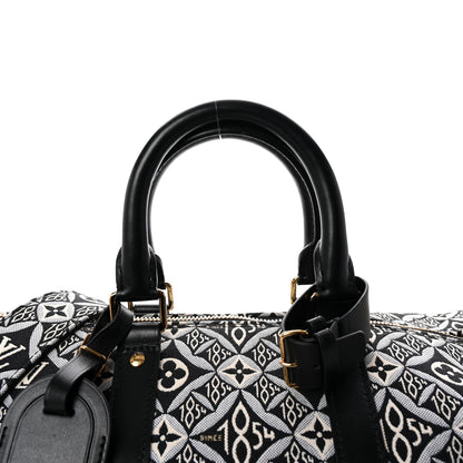 Louis Vuitton Jacquard Since 1854 Keepall Bandouliere 45 Grey 6 of 8