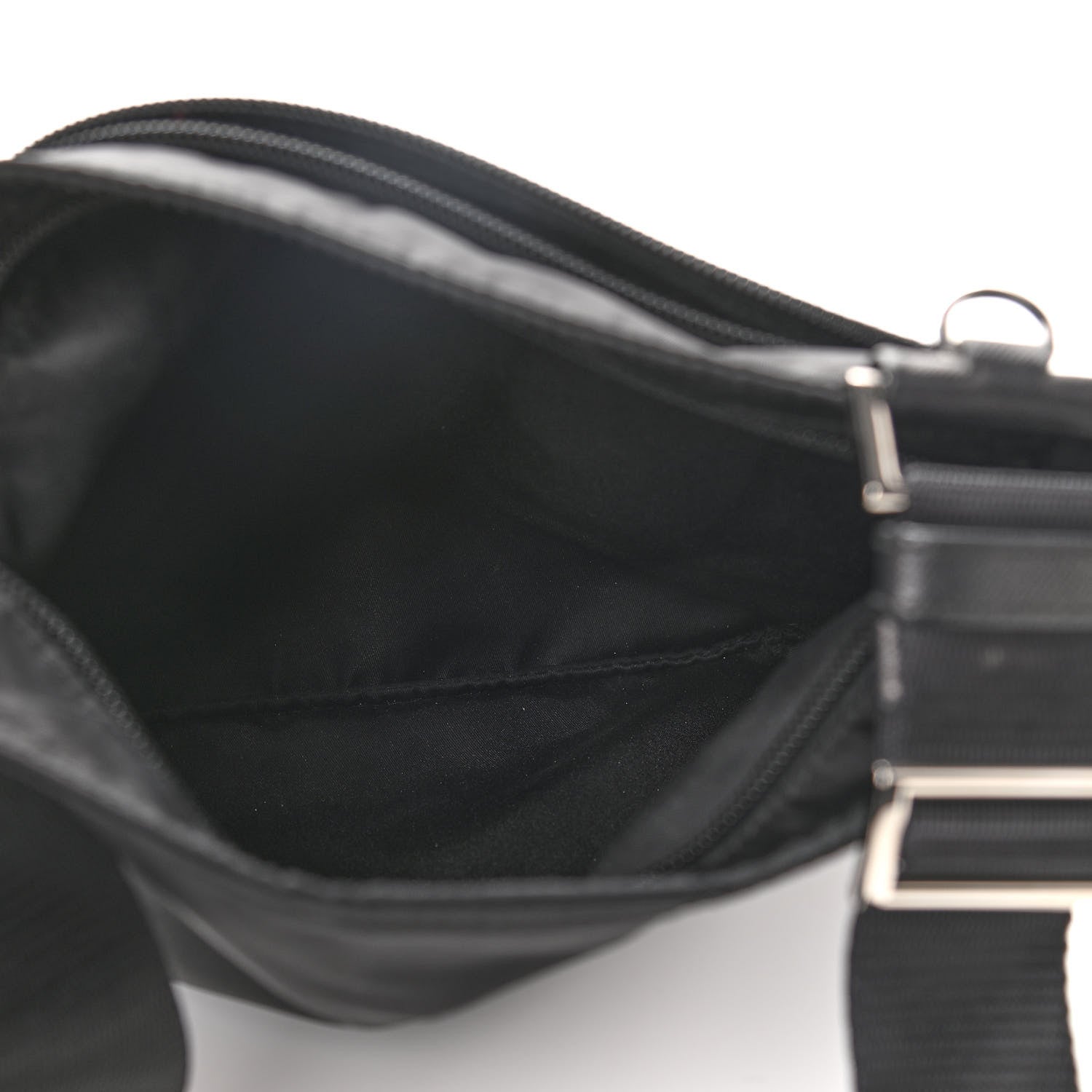 Prada Nylon Vela Flat Messenger Bag Black 5 of 9