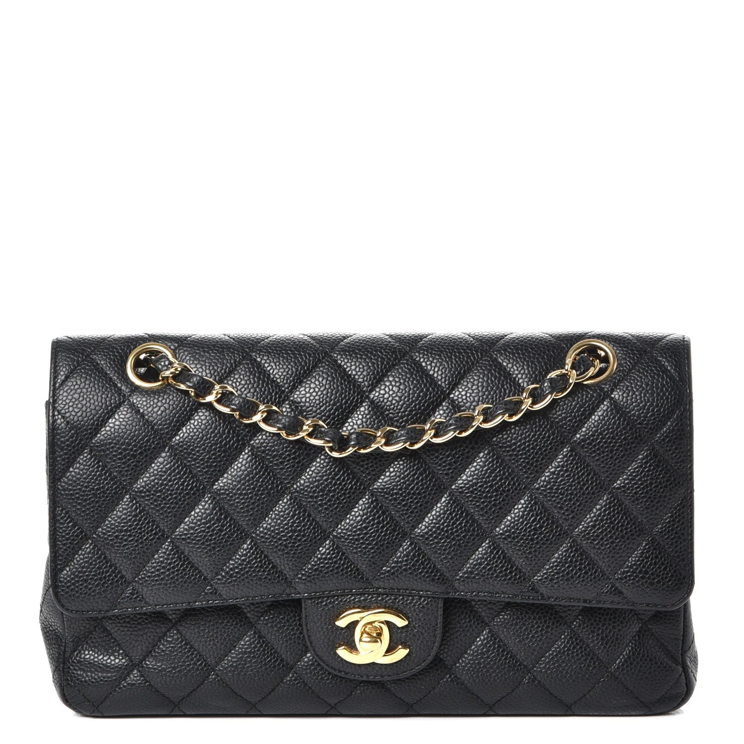 Chanel Caviar Quilted Medium Double Flap Black 1 of 10