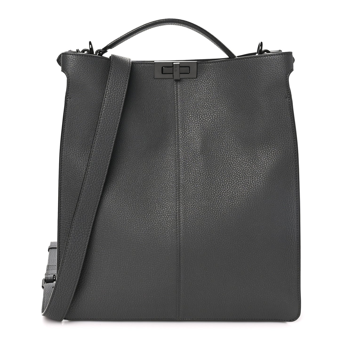 Cuoio Romano Large I SEE U Peekaboo X-Lite Tote Asfalto Praline Tobacco Moro
