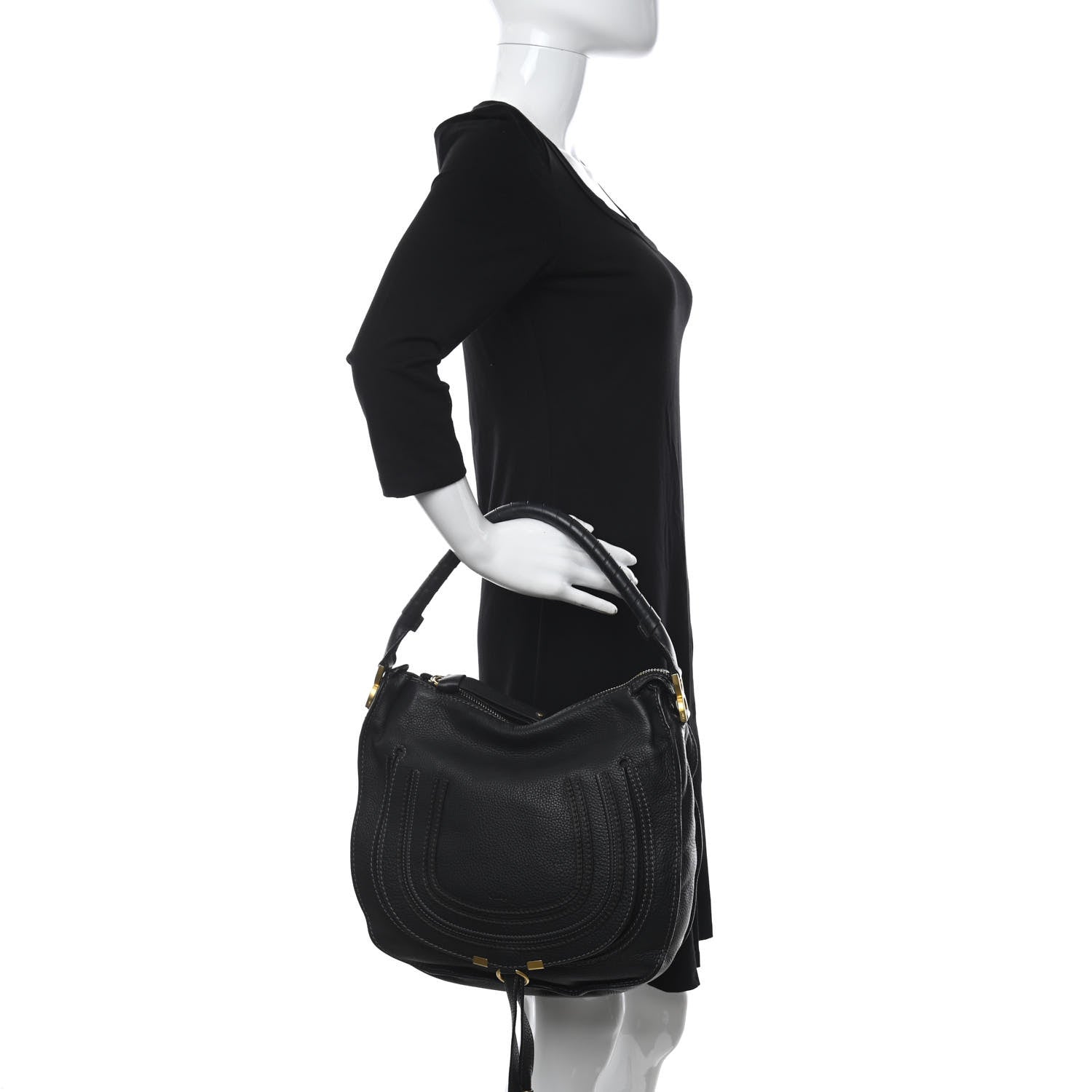 Chloe Calfskin Medium Marcie Hobo Black 2 of 10
