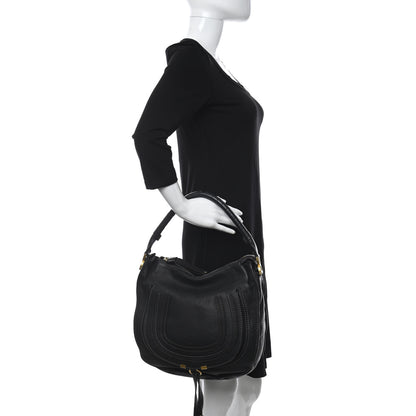 Chloe Calfskin Medium Marcie Hobo Black 2 of 10
