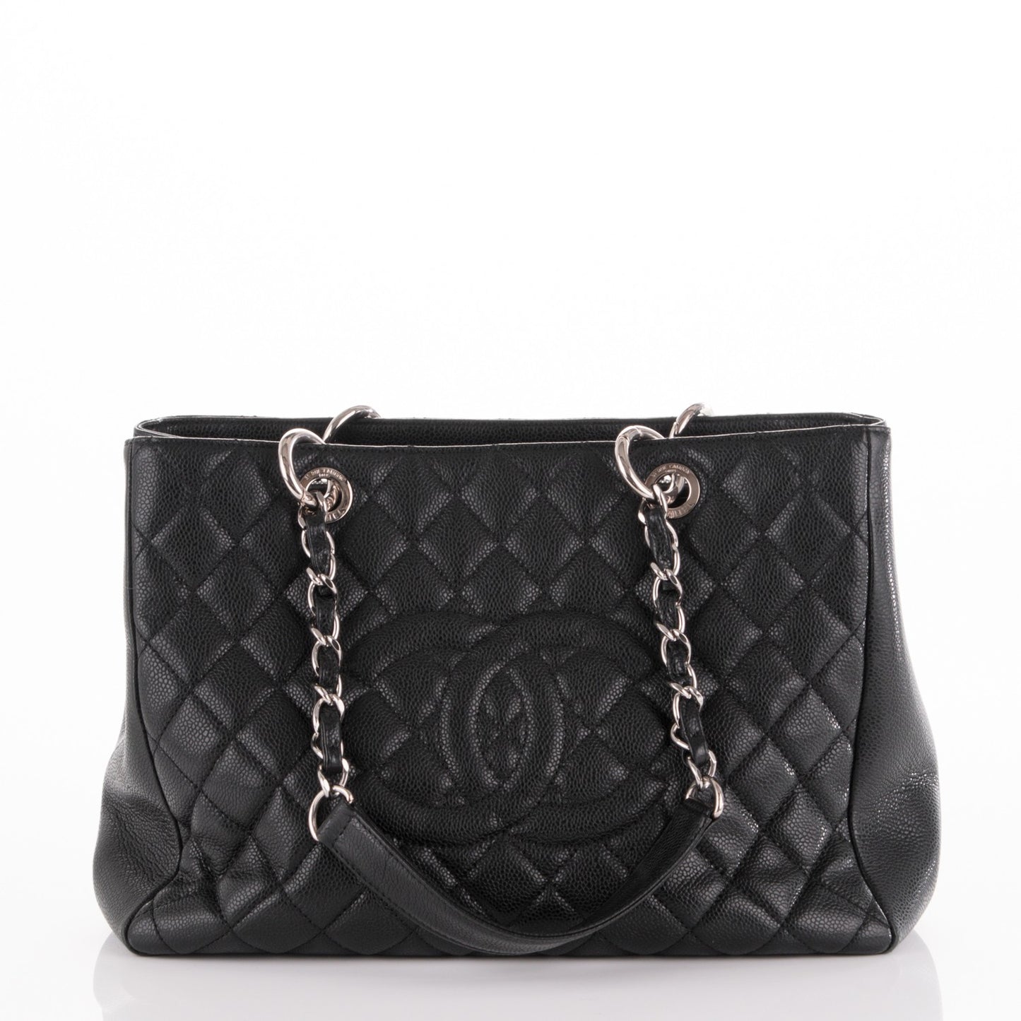 Caviar Quilted Grand Shopping Tote GST Black