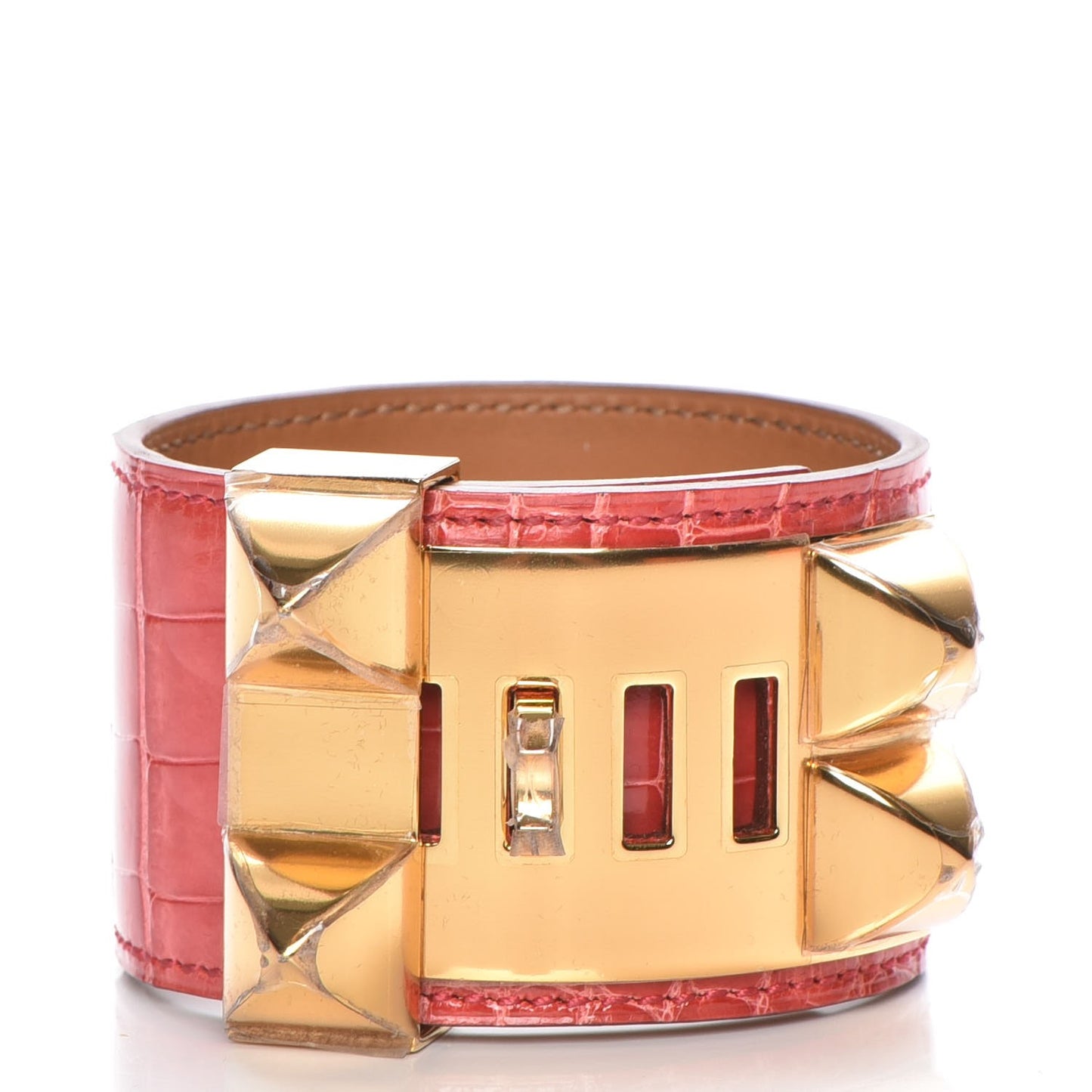 Shiny Alligator Collier De Chien CDC Bracelet S Framboise