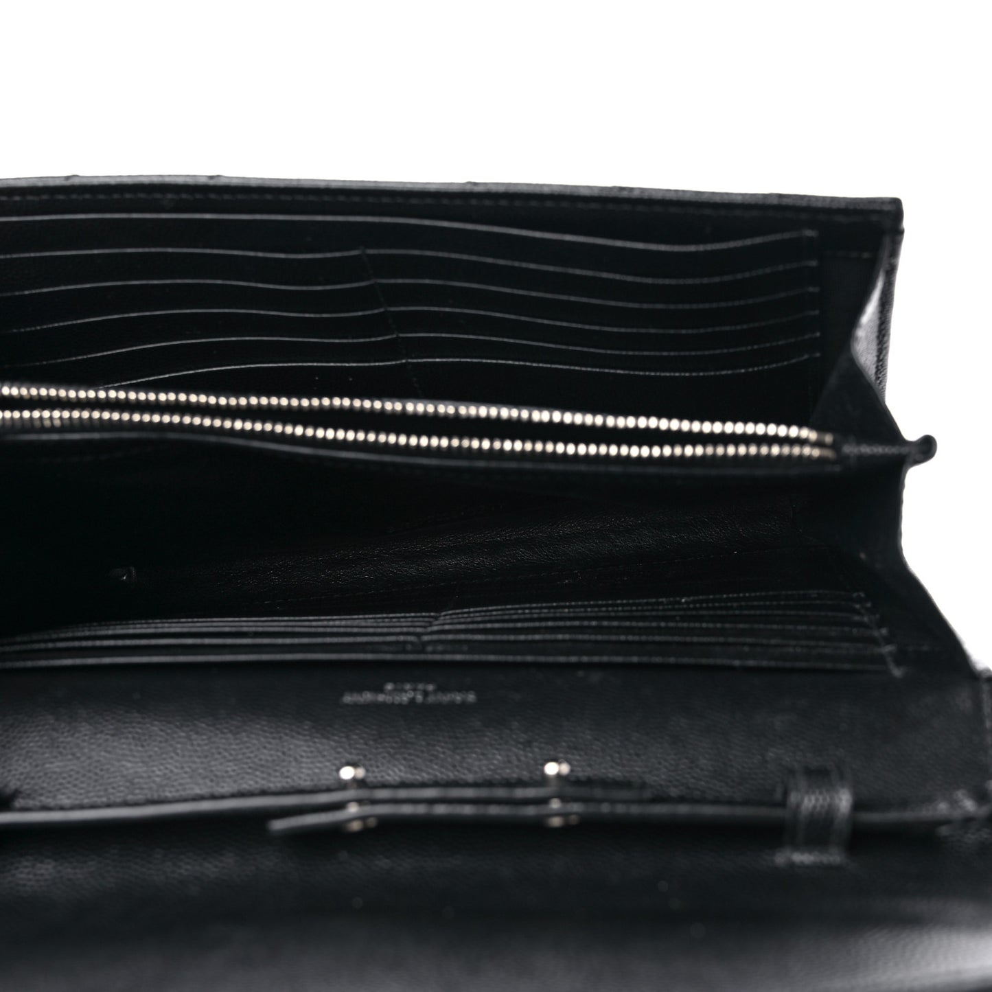 Grain De Poudre Matelasse Chevron Monogram Chain Wallet Black