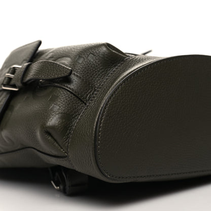 Gucci Piuma Calfskin Jumbo GG Embossed Double Buckle Backpack Vintage Olive 9 of 10