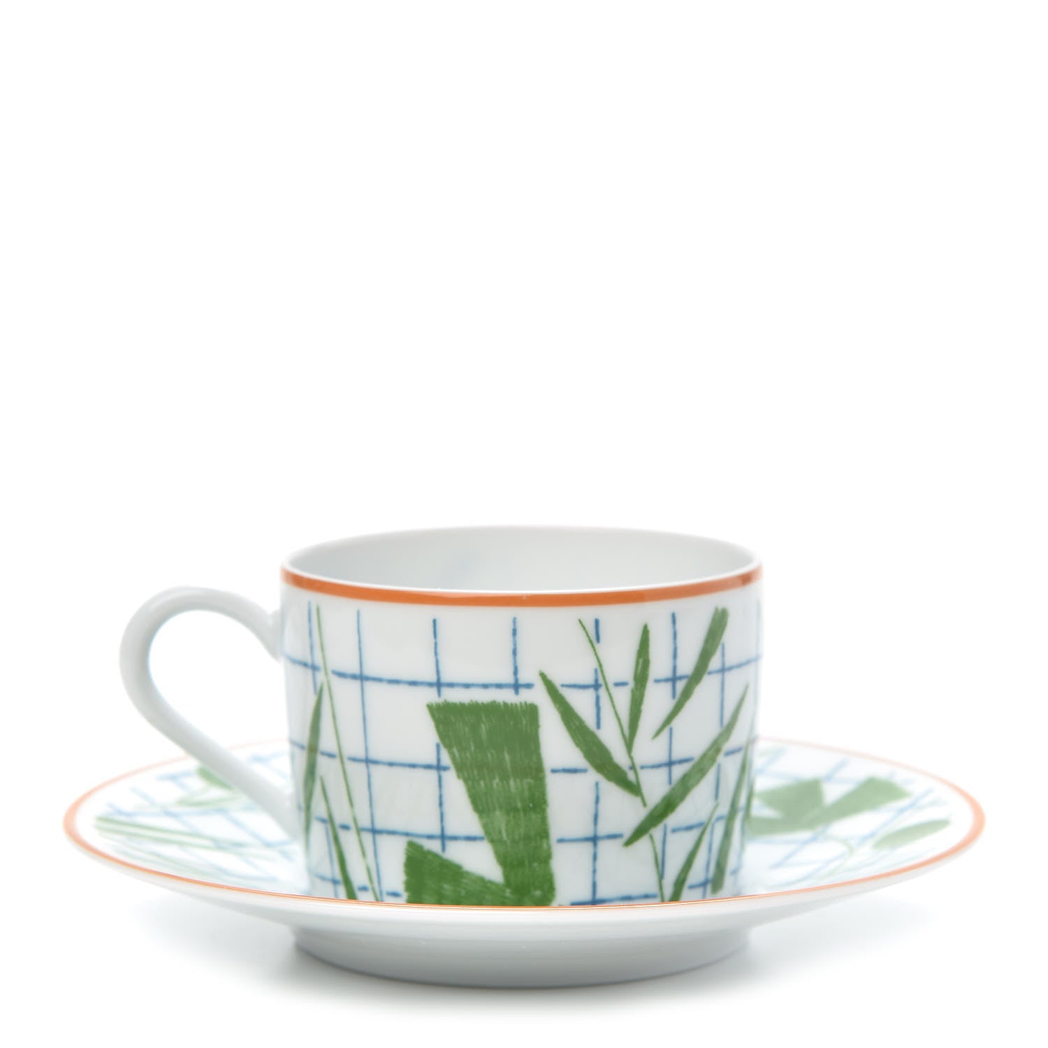 Hermes Porcelain A Walk In The Garden Tea Cup And Saucer 1 of 6