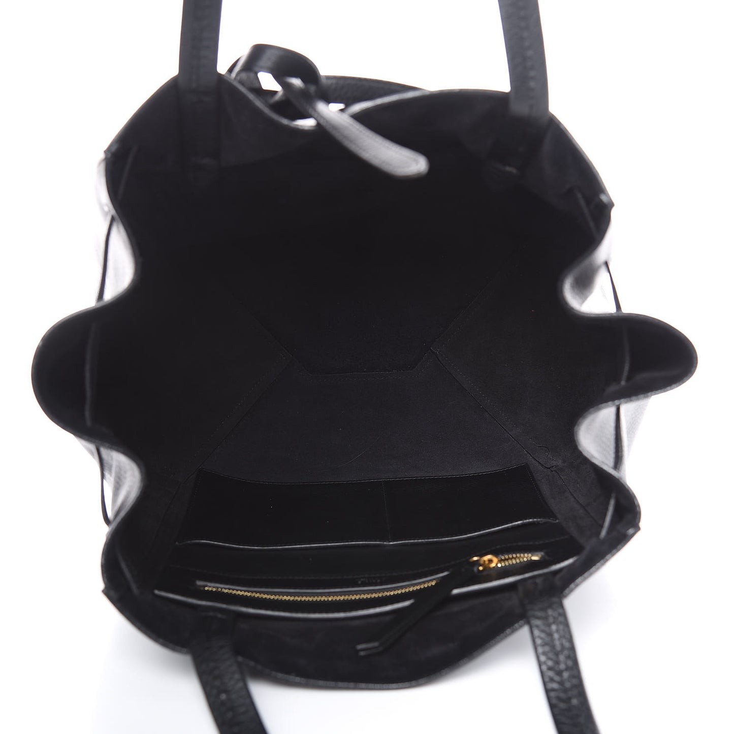 Soft Grained Calfskin Small Belt Cabas Phantom Black
