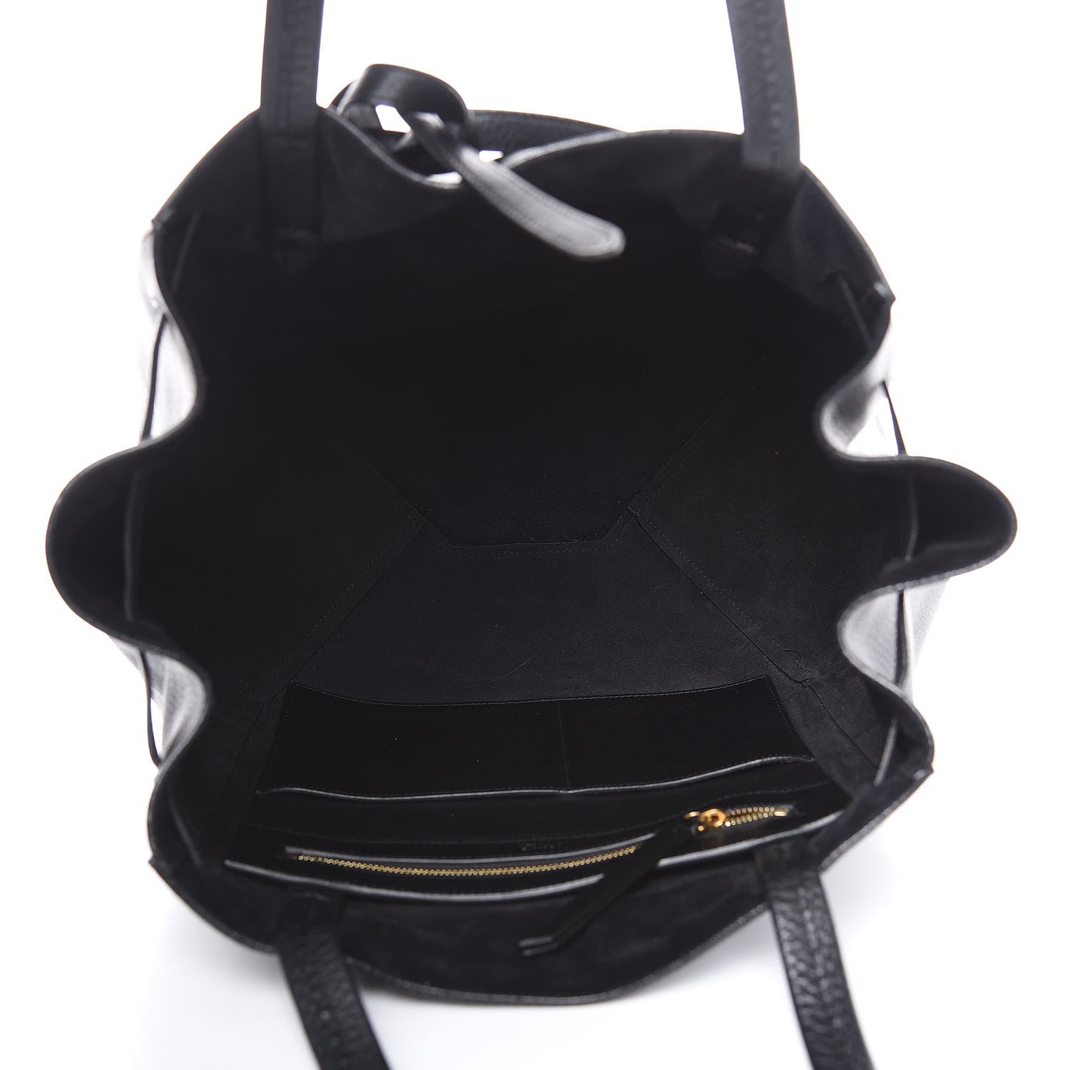 Celine Soft Grained Calfskin Small Belt Cabas Phantom Black 5 of 15