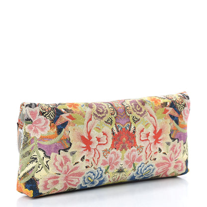 Alexander McQueen Canvas Floral Printed Padlock Skull Clutch Multicolor 3 of 9