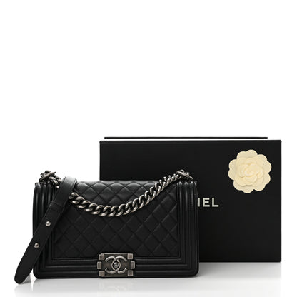 Chanel Caviar Quilted Medium Boy Flap Black 12 of 12