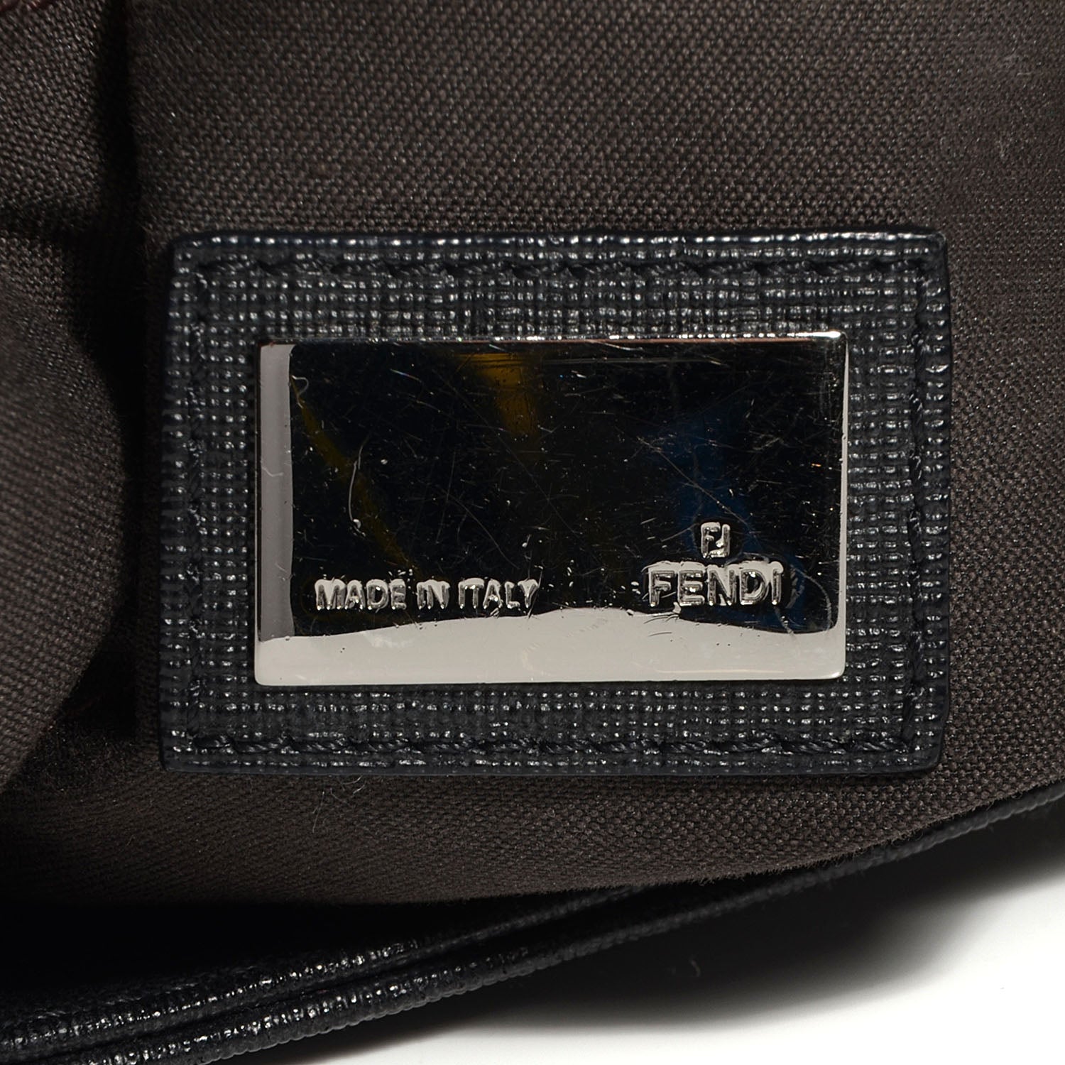 Fendi Zucca Spalmati Messenger Bag Black 6 of 8