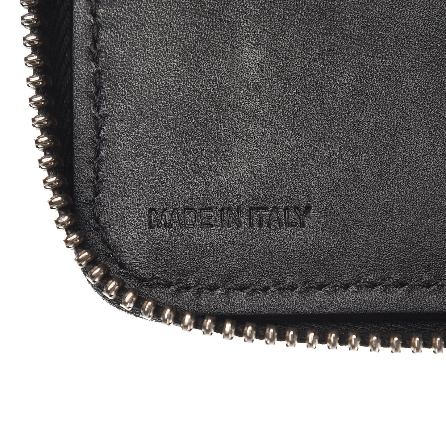 London Grainy Calfskin Renfrew Long Zip Around Wallet Black