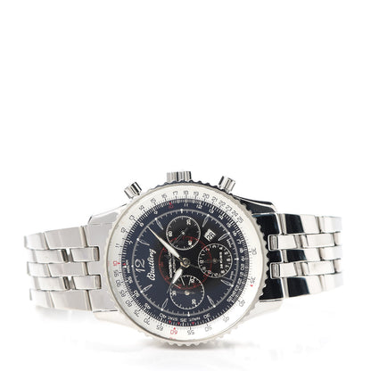 Breitling Stainless Steel 38mm Navitimer Montbrillant Chronograph Automatic Watch Black A41330 2 of 5