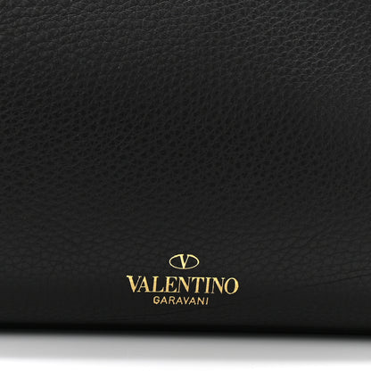 Valentino Garavani Grained Calfskin Small Rockstud Shoulder Tote Black 6 of 10