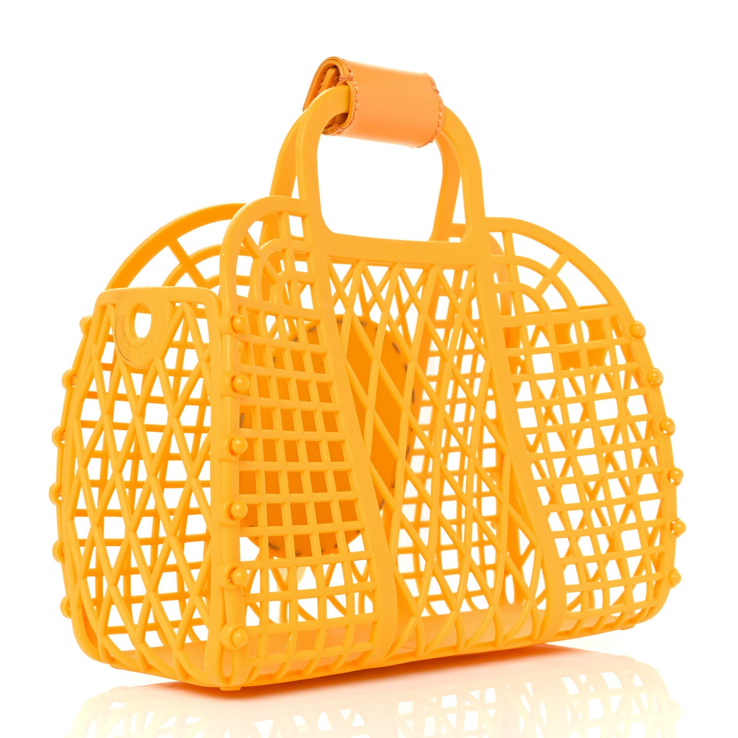 Fendi Recycled Plastic Vitello Liberty Matte Small Fendi Basket Clementine 2 of 9